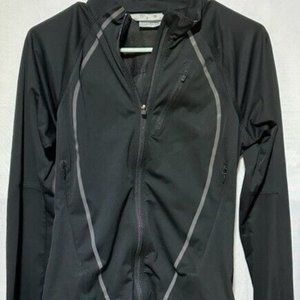 Athleta Front Runner Full Zip Jacket Women’s Size XS Black Wind/Water Resistant